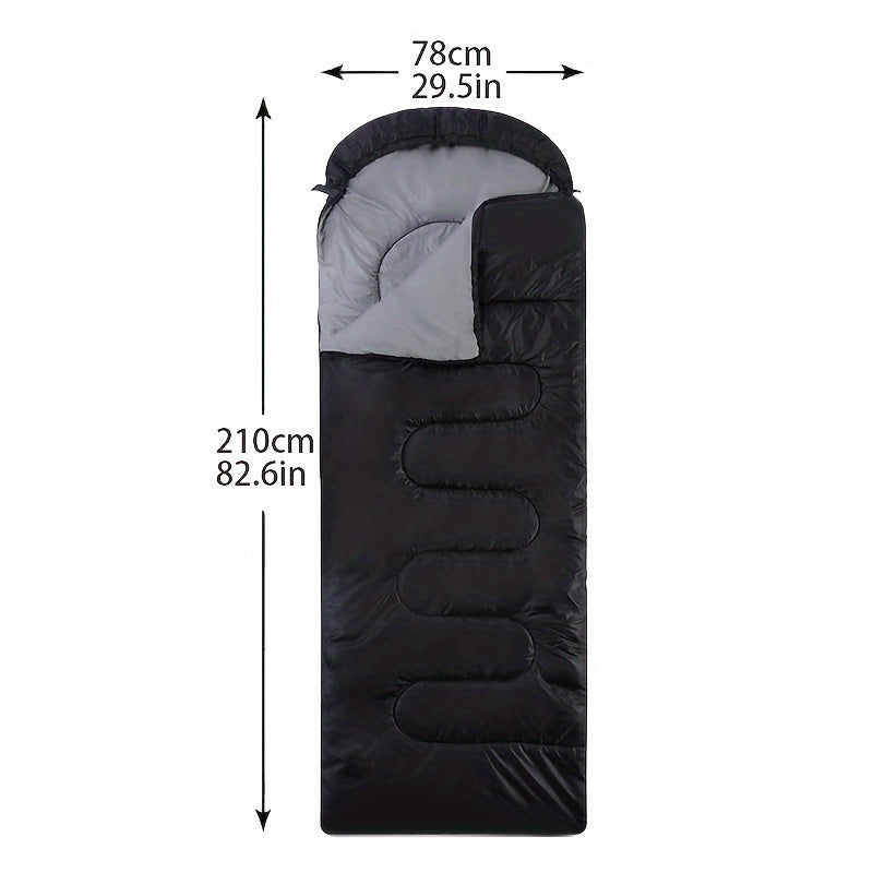 3-Season Sleeping Bag for Adults with Pillow and Compression Sack, Lightweight Camping Sleep Set for Hiking and Outdoor Overnight Adventures