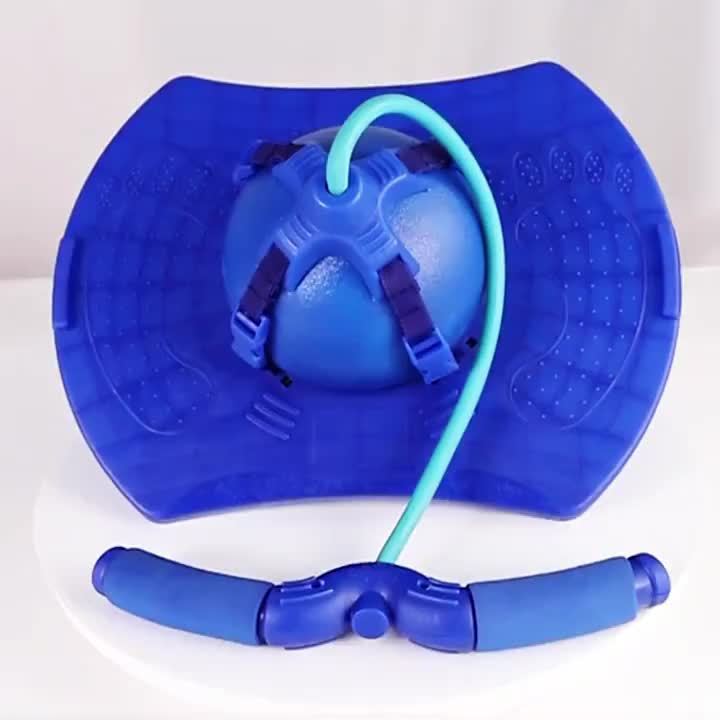 Fitness Bounce Ball with Flexible Handle, High-Elasticity Battery-Free Exercise Equipment for Outdoor Fun in Purple, Red or Blue