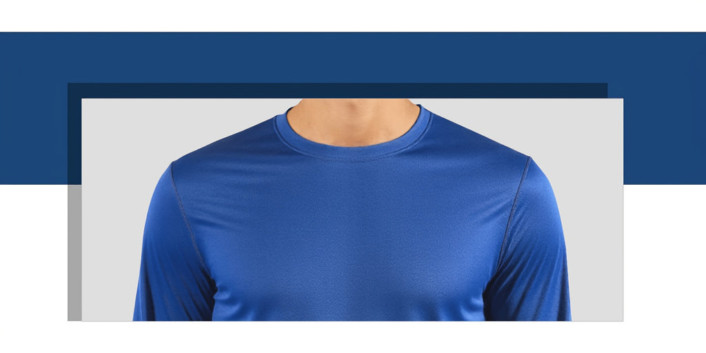 Regular-Fit Long Sleeve Workout Shirts for Men 5-Pack, Quick-Dry Breathable Moisture-Wicking T-Shirts in Mixed Colors for Running and Gym Training