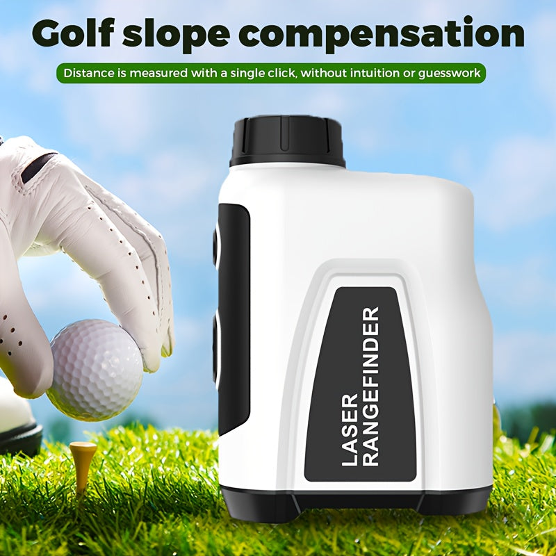 1200-Yard Golf Rangefinder LAB12 with 6.5x Magnification, Slope Compensation and Flag Lock, White USB Rechargeable Outdoor Accessory