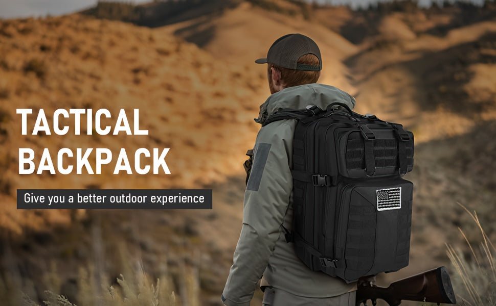 13.21-Gallon Tactical Backpack for Outdoor Travel, Unisex Large-Capacity Pack with Selectable Colors and Separate Small Bag Options for Everyday Adventures