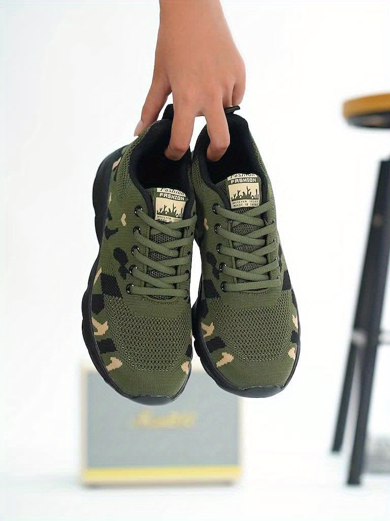 Women's Air Cushion Sneakers, Breathable Mesh Walking Shoes in Green and Grey Colors, Lightweight Casual Footwear for Gym and Everyday Wear