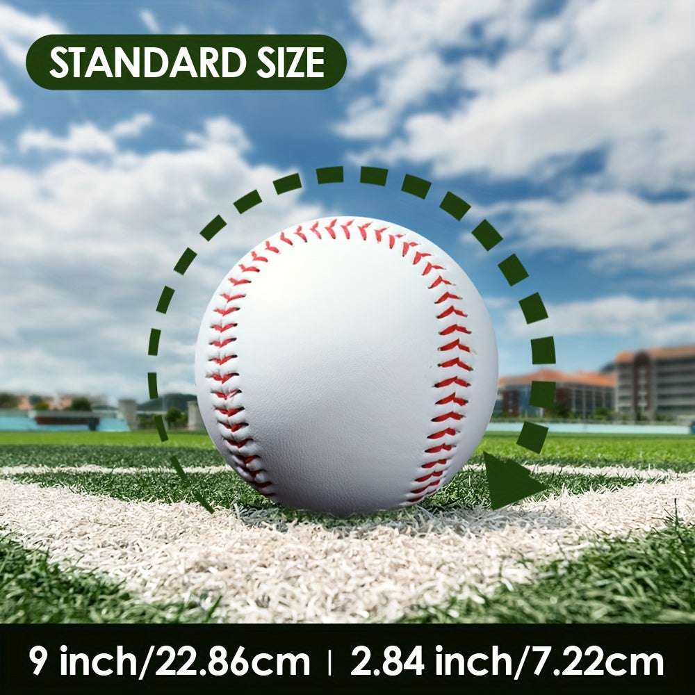 Practice Baseballs 12-Pack, Listed 9-Inch PVC-Cover Balls with Cork-and-Rubber Core for Adult Pitching, Batting, Fielding and Autograph Gift Ideas