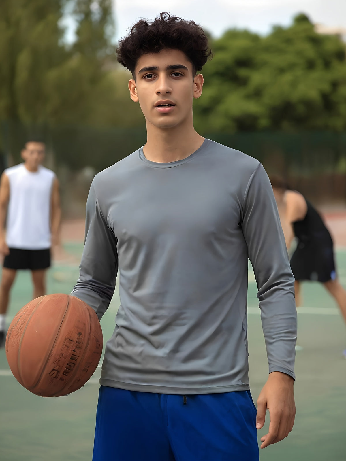 Men's UPF 50+ Quick-Dry Shirt 3-Pack, Long-Sleeve Moisture-Wicking Athletic Tops for Gym, Running, Golf and Beach Use, Mixed Colors