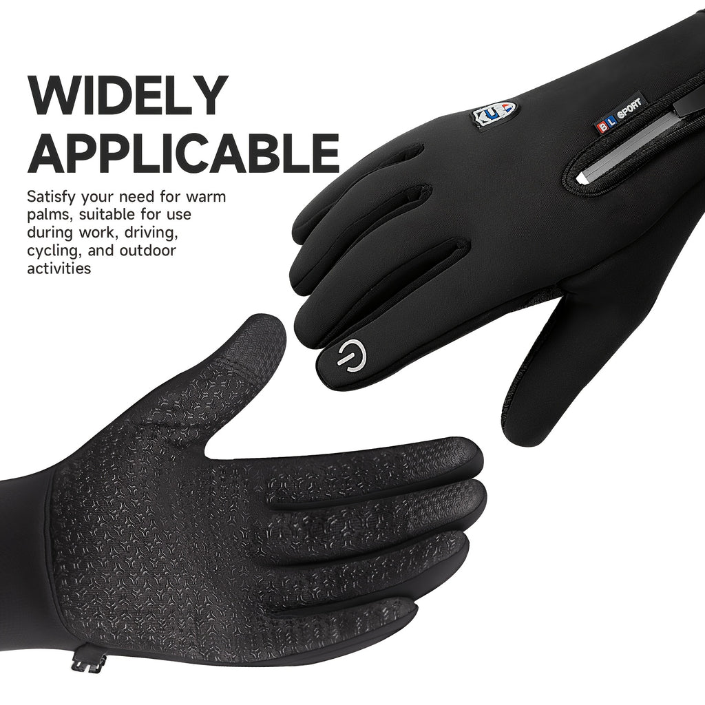 Touchscreen Winter Gloves with Anti-Slip Grip for Men and Women, Windproof Outdoor Handwear for Cold-Weather Travel and Everyday Adventures