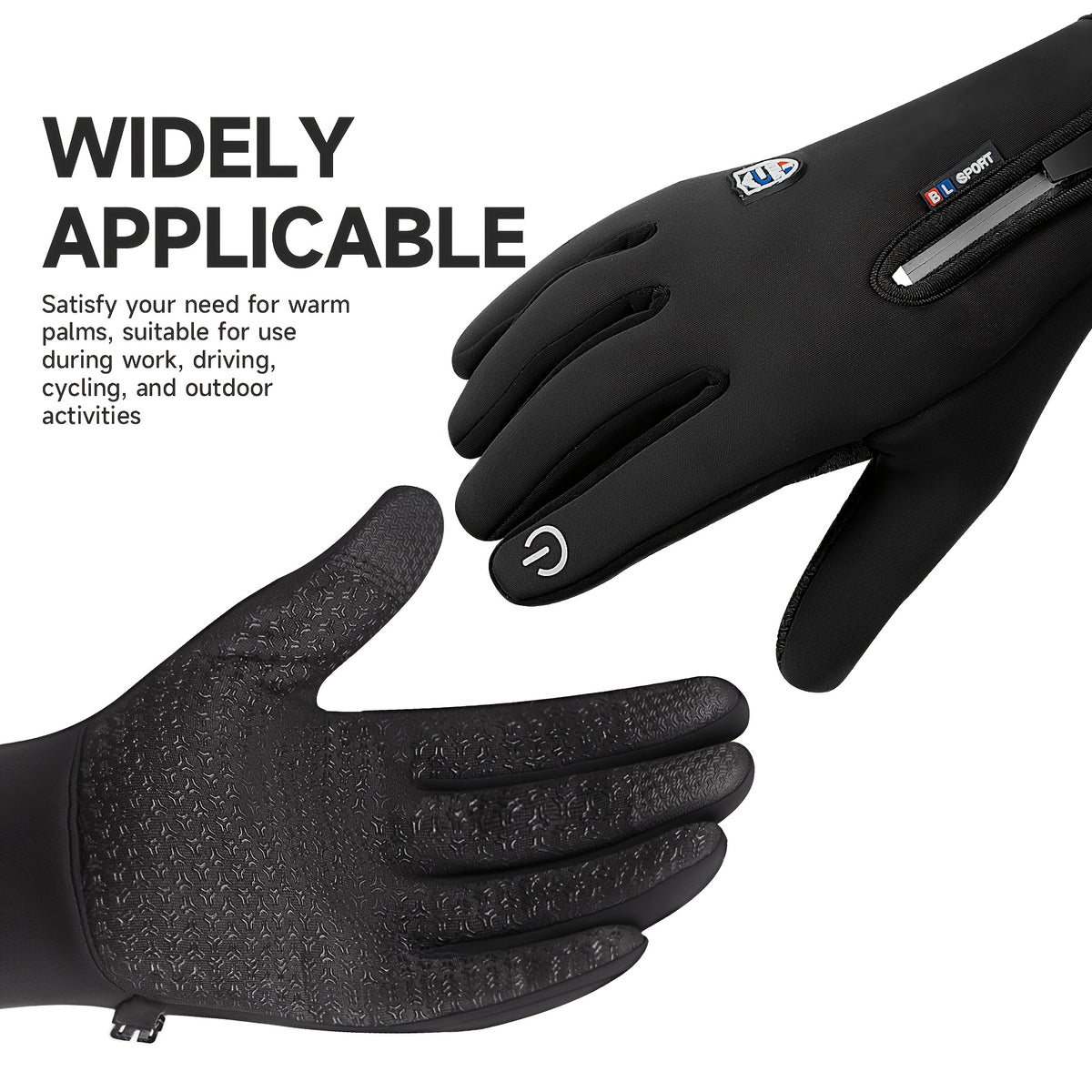 Touchscreen Winter Gloves with Anti-Slip Grip for Men and Women, Windproof Outdoor Handwear for Cold-Weather Travel and Everyday Adventures