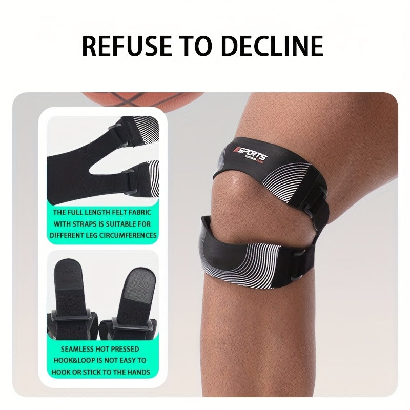 Compression Knee Brace Set, 2-Piece Adjustable Support for Women and Men, Fitness Equipment for Running, Basketball and Weightlifting
