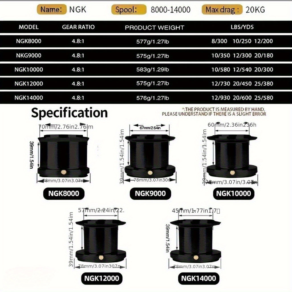 10000 Sea Fishing Reel with Listed Metal Construction and Large Line Capacity, Large-Size Angling Equipment for Offshore Fishing Trips and Fishing Gifts
