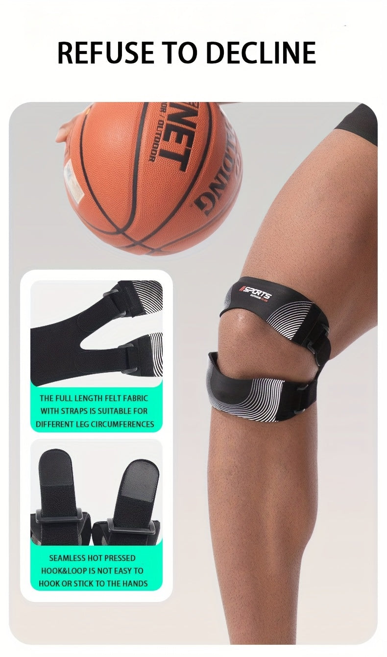 Compression Knee Brace Set, 2-Piece Adjustable Support for Women and Men, Fitness Equipment for Running, Basketball and Weightlifting