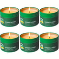 Outdoor Citronella Candles 6-Pack, 4.4 oz Each for Patio Evenings, Backyard BBQs, Garden Parties and Camping Gatherings, Father's Day Gift