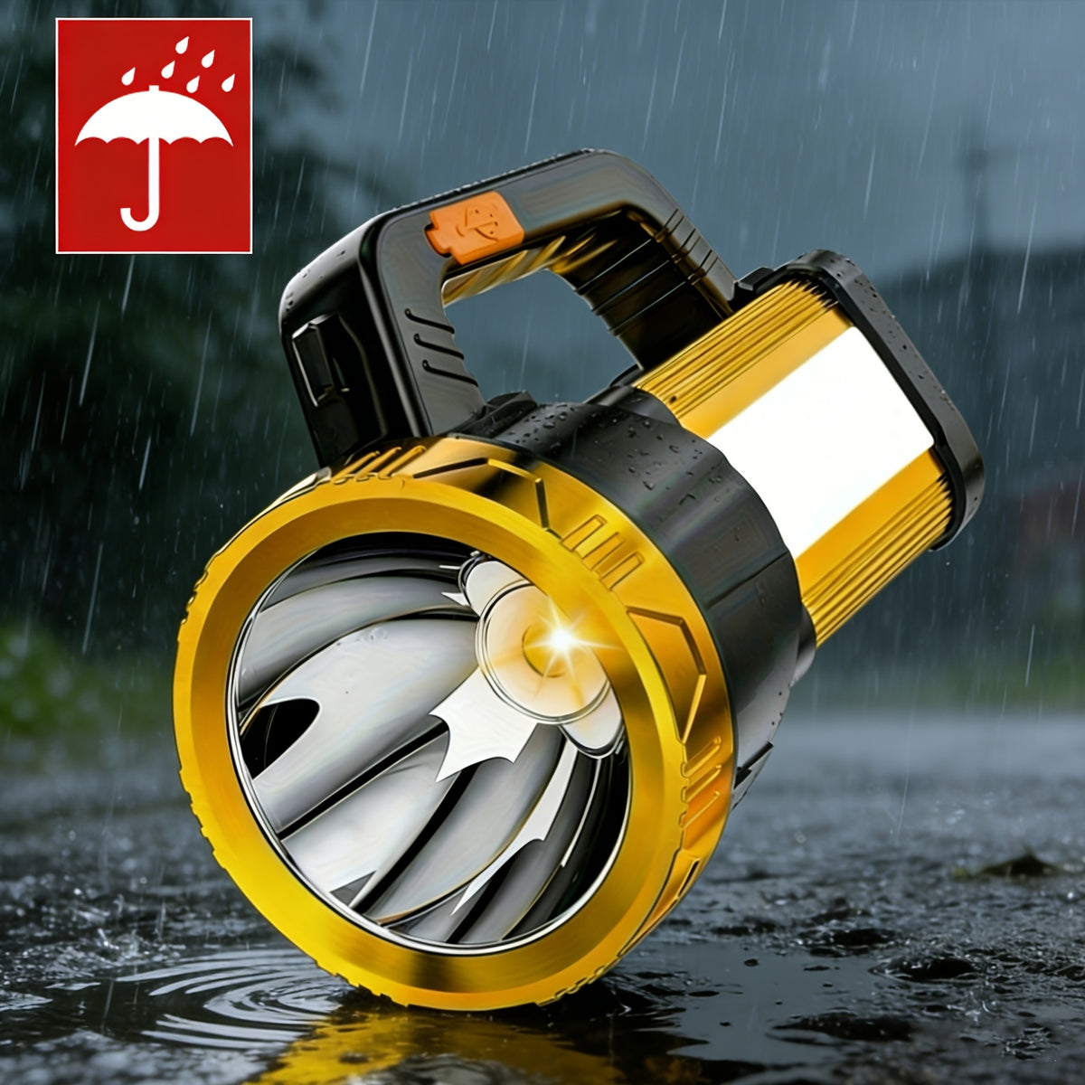 2400mAh Rechargeable LED Flashlight with Zoom and Adjustable Brightness, Portable Handheld Outdoor Light in Single or Two-Piece Options