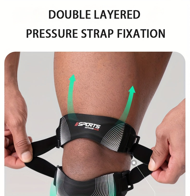 Compression Knee Brace Set, 2-Piece Adjustable Support for Women and Men, Fitness Equipment for Running, Basketball and Weightlifting