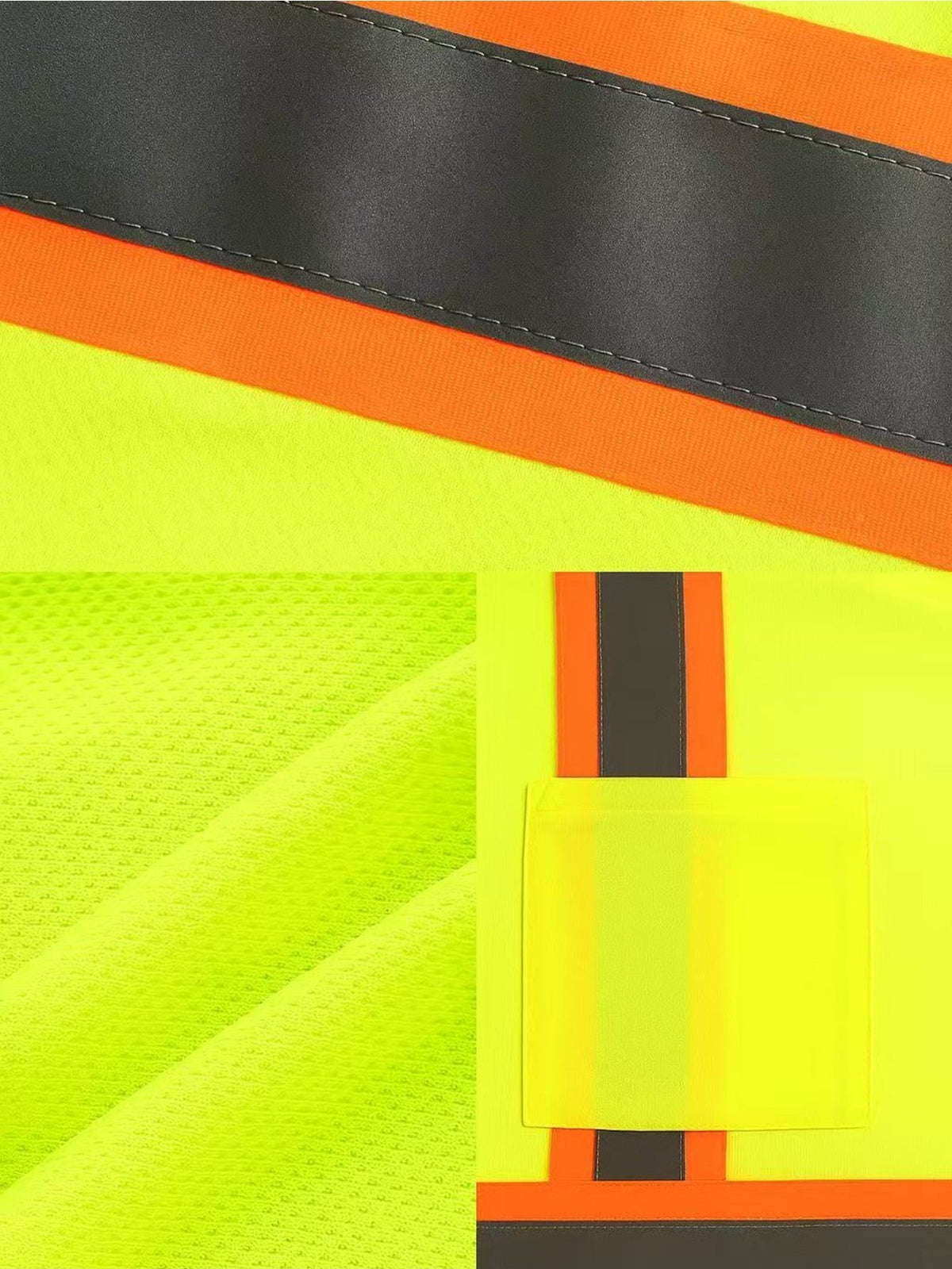 3-Pack High-Visibility Long-Sleeve Work Shirts with Reflective Stripes