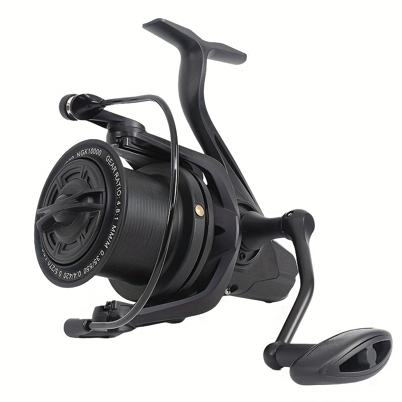 10000 Sea Fishing Reel with Listed Metal Construction and Large Line Capacity, Large-Size Angling Equipment for Offshore Fishing Trips and Fishing Gifts
