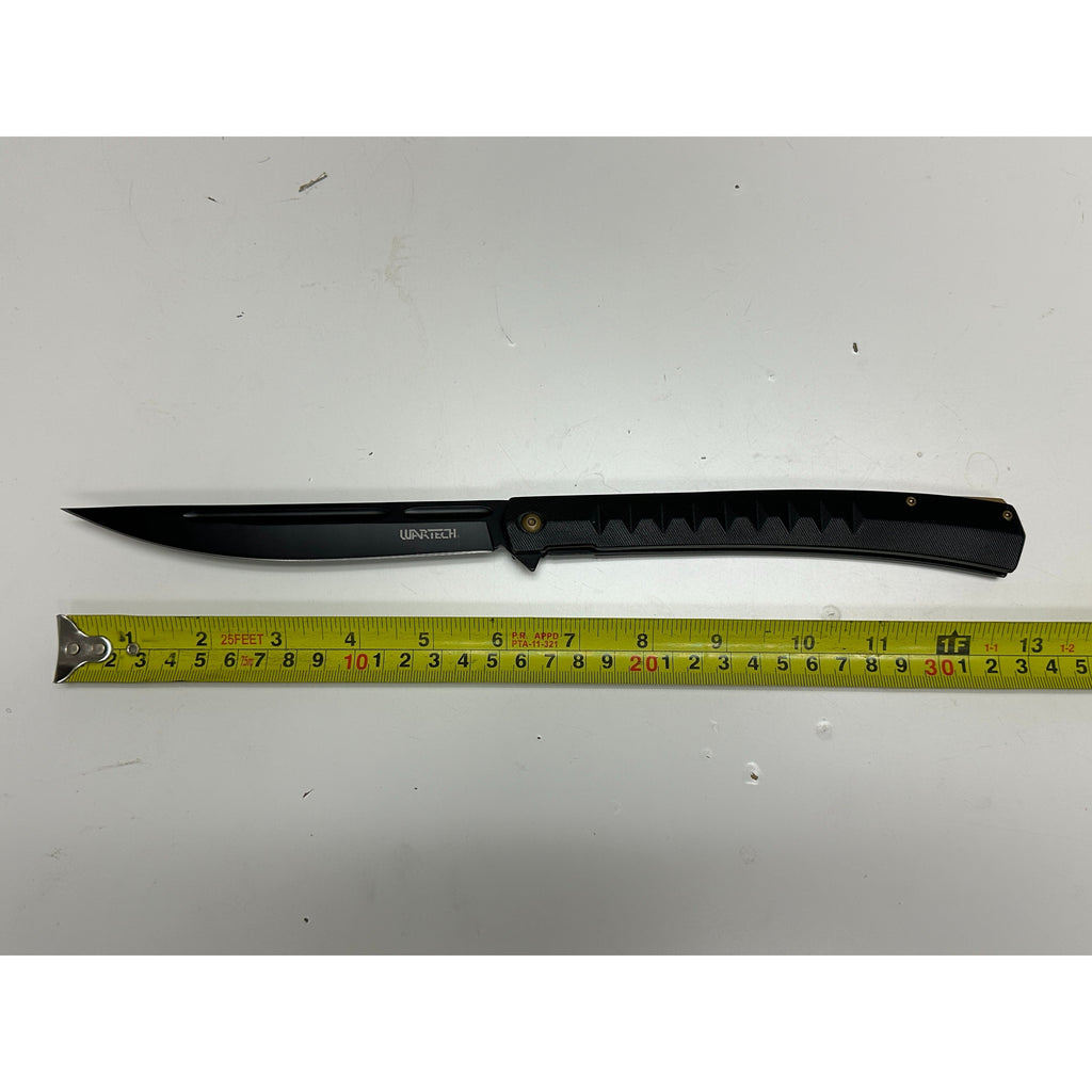 Large Folding Pocket Knife, 13-Inch Listed Size with Stainless Steel Blade and Ergonomic Handle, Black or Silver Options for Camping and Hiking