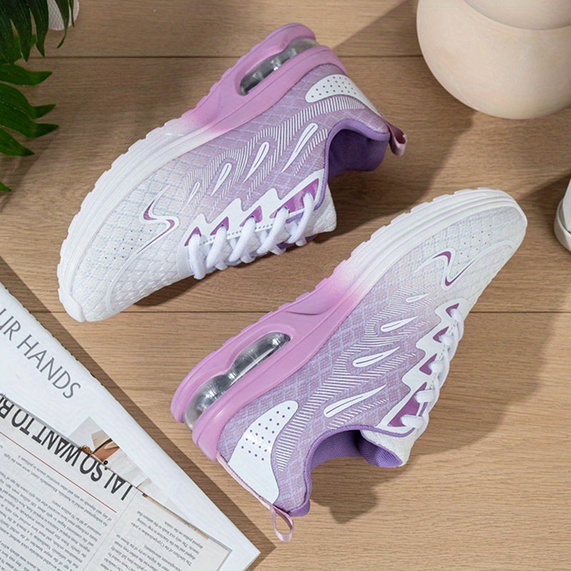 Women's Mesh Walking Shoes with Air Cushion and Arch Support, Lightweight Breathable Running Sneakers for Casual Wear and Gym Workouts
