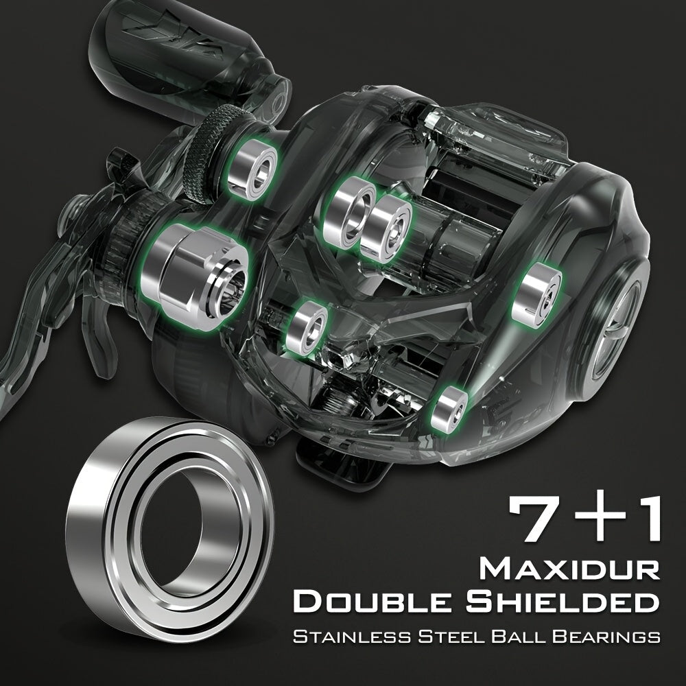High-Speed Fishing Reel for Saltwater and Freshwater Angling, Aluminum Alloy and Plastic Construction with Left-Hand and Right-Hand Style Options