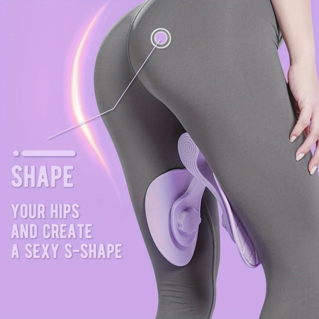 Inner Thigh Exerciser for Home Workouts, Non-Electric ABS Fitness Equipment in Purple or Pink for Controlled Lower-Body Exercise Routines