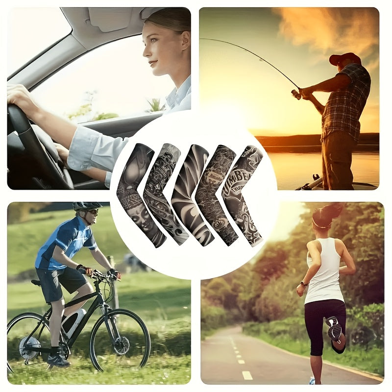10-Piece Lightweight Arm Cover Sleeves for Cycling and Outdoors