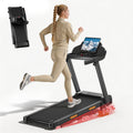 15% Incline Foldable Treadmill with Handle, 4-in-1 Fitness Equipment with 300 lb Capacity for Home and Office, Black or Light Grey