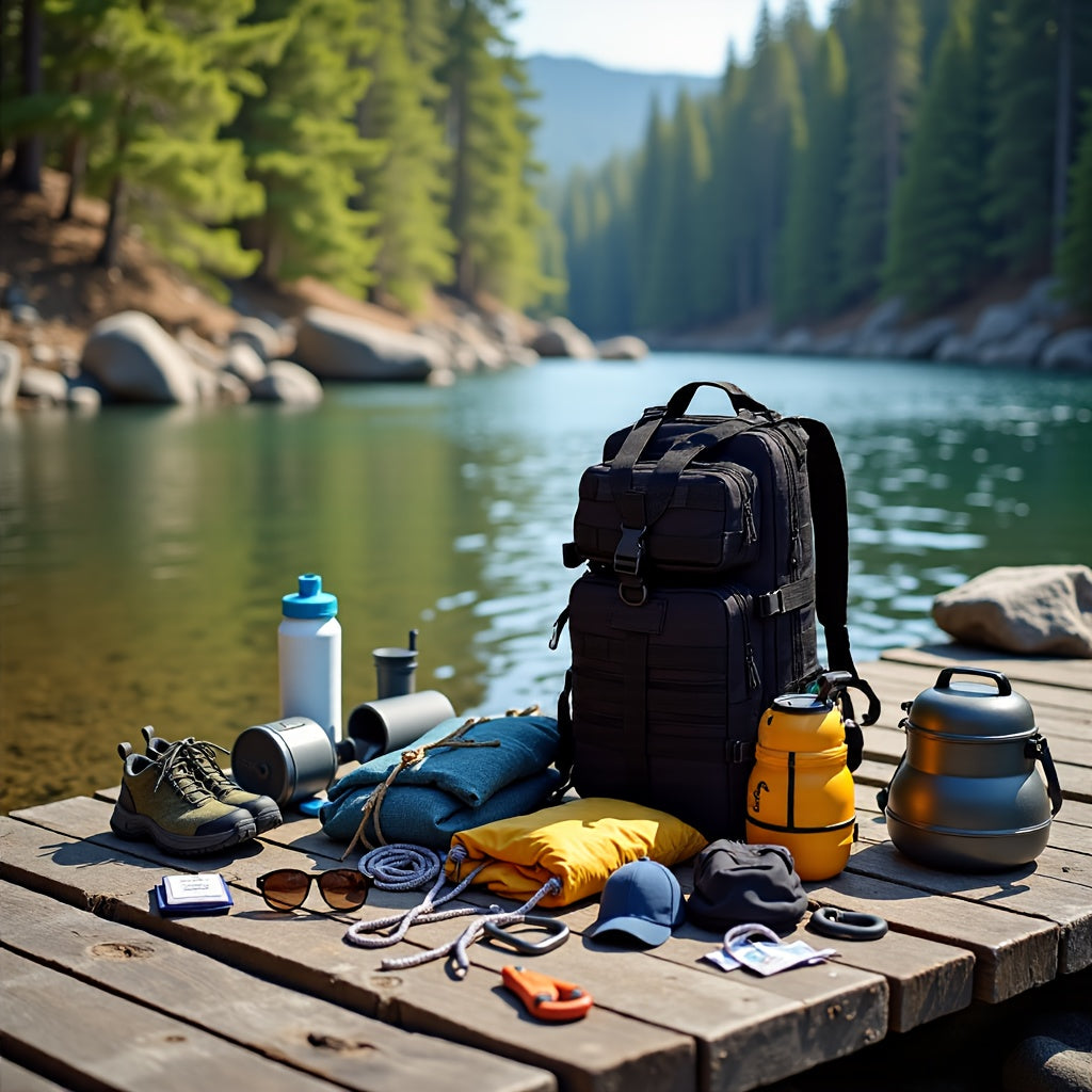 3P Off-Road Outdoor Backpack for Day Hikes and Travel, Black, Army Green or Khaki