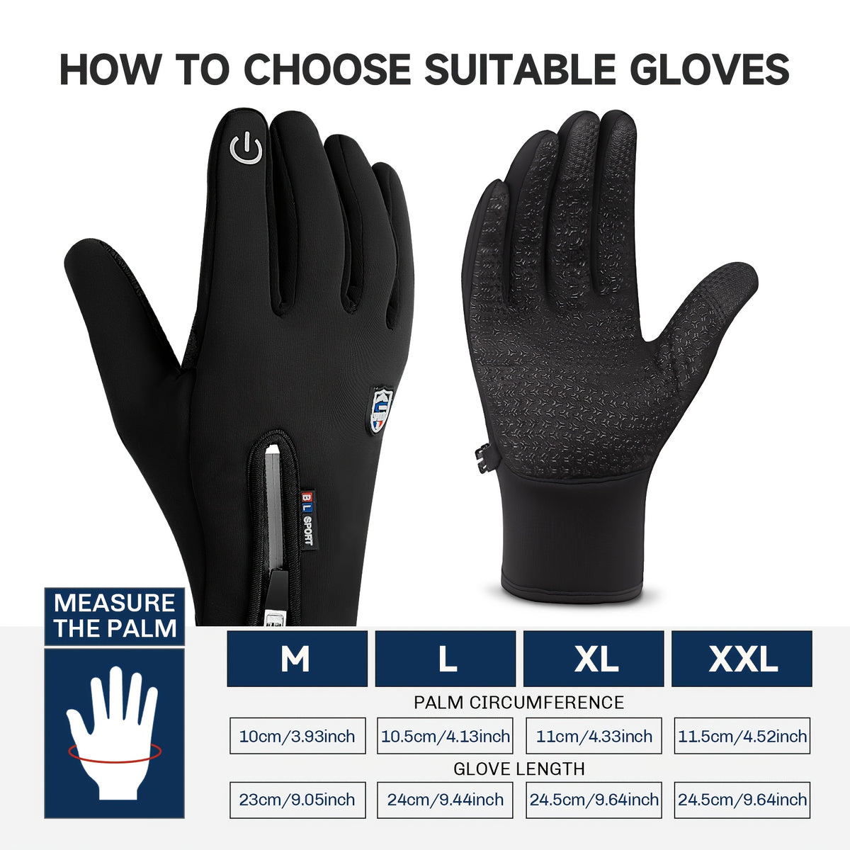 Touchscreen Winter Gloves with Anti-Slip Grip for Men and Women, Windproof Outdoor Handwear for Cold-Weather Travel and Everyday Adventures
