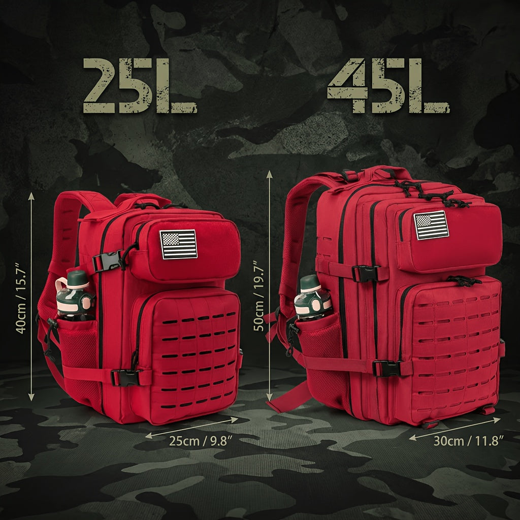 25L or 45L Travel Backpack with MOLLE-Style Webbing