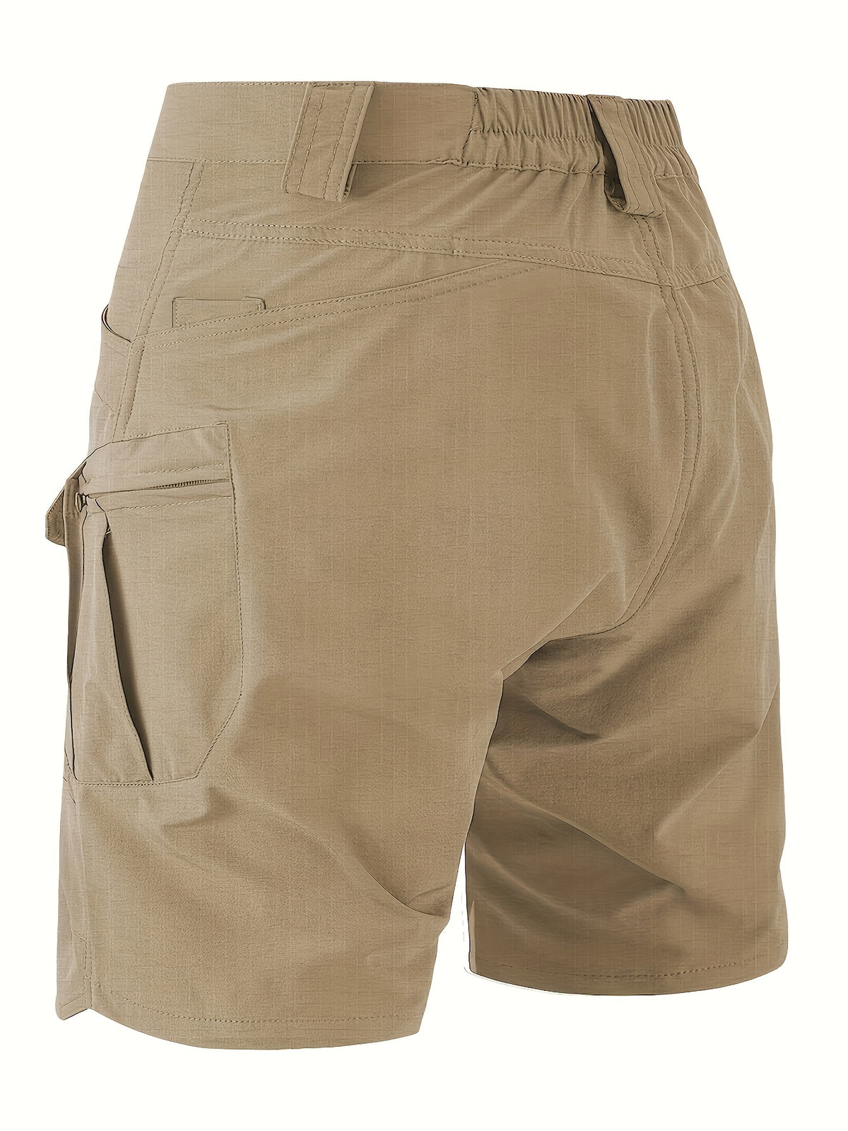 Multi-Pocket Cargo Shorts for Men, Breathable Quick-Dry Tactical-Style Work Shorts in Black, Khaki, Grey or Fern Green for Everyday Outdoor Wear