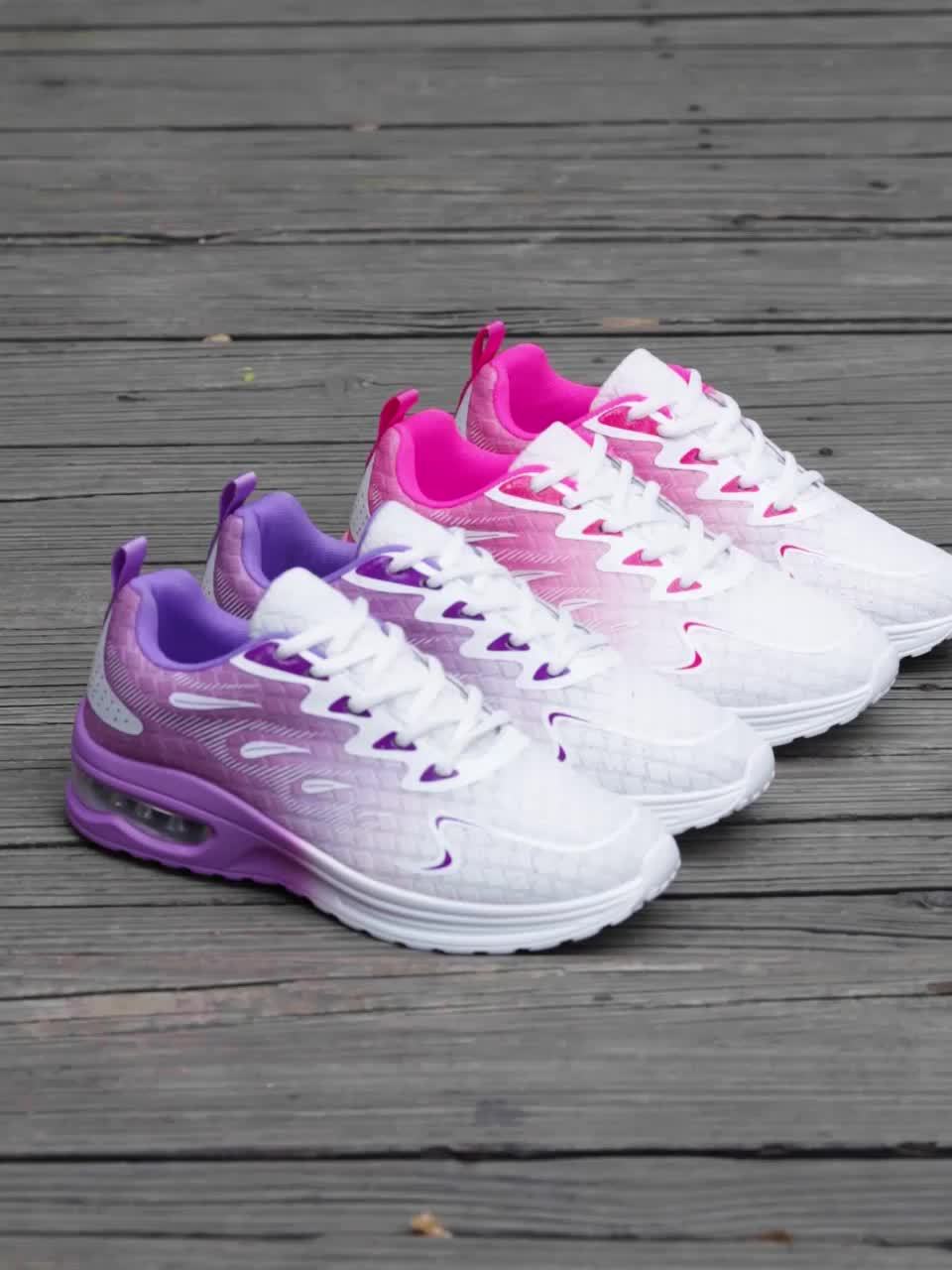 Women's Mesh Walking Shoes with Air Cushion and Arch Support, Lightweight Breathable Running Sneakers for Casual Wear and Gym Workouts
