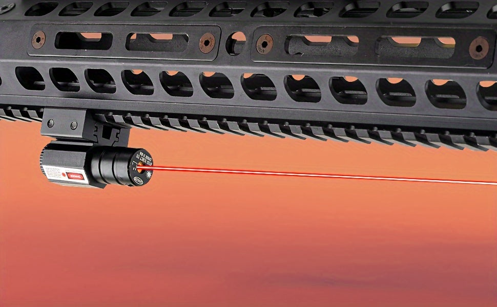 Compact Red Laser Sight with Rail Mount, Class IIIA AG13 Battery-Powered Accessory with Listed Output up to 5 mW for Hunting Gear Collections