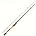 Two-Piece Carbon Fishing Rod, 180 cm Lightweight Lure Rod with Wooden Straight Handle and Listed M Tuning for Recreational Angling