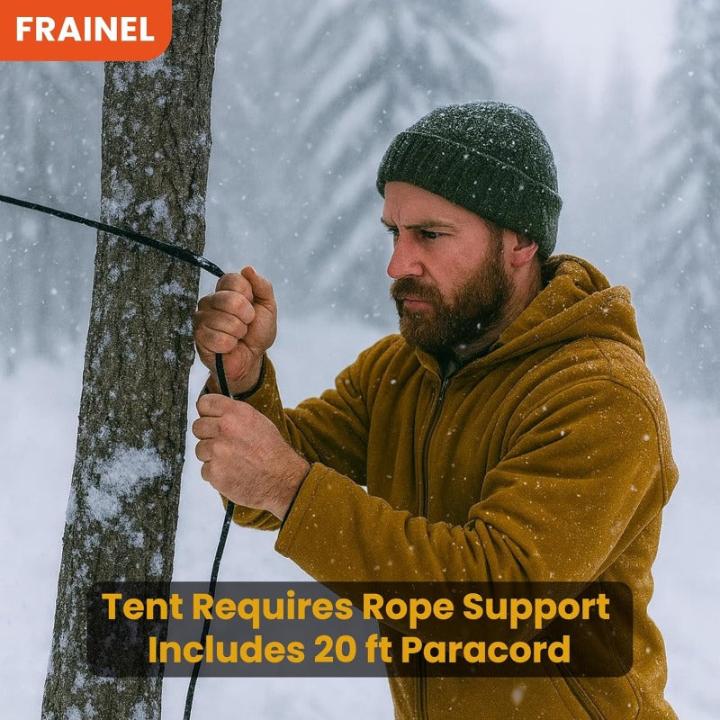Olive Green Emergency Survival Tent, Portable Tubular Outdoor Shelter with Storage Bag, Whistle and Rope for Hiking, Camping and Vehicle Preparedness