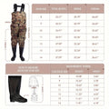 Camo Fishing Chest Waders for Men and Women, Lightweight 3-Ply Nylon Bootfoot Wading Gear with Adjustable Suspenders for Hunting and Farm Work