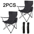 2-Pack Folding Camping Chairs with Cup Holders and Carry Bags