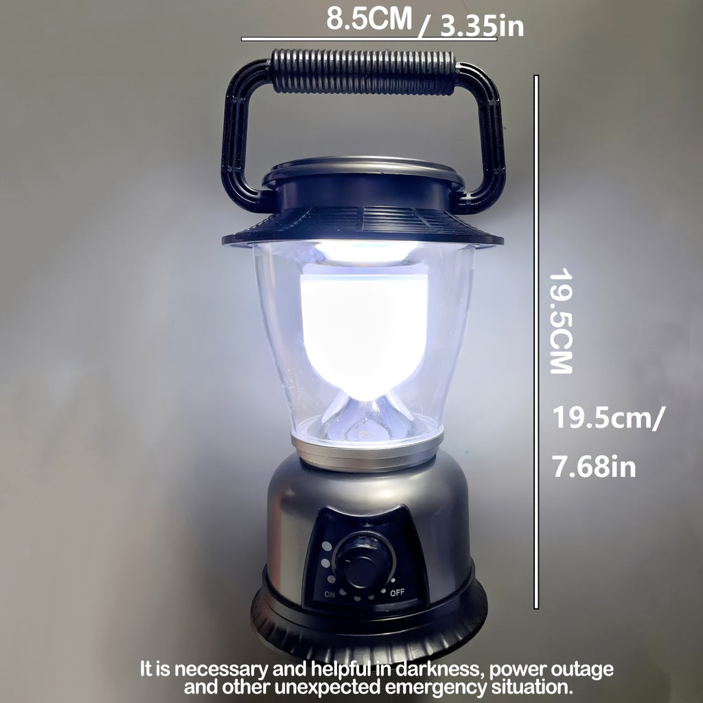Dimmable COB LED Lanterns 4-Pack, Battery-Powered Portable Lights in Grey or Red for Hiking, Repairs and Power Outages, Batteries Not Included