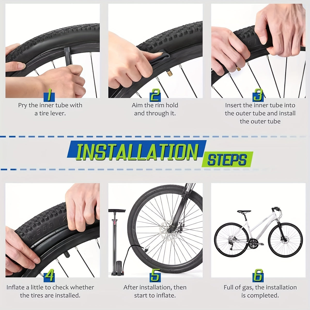 26 Inch Bike Inner Tubes 4-Pack, Butyl Rubber 26 x 1.75–2.125 with 32mm Schrader Valves and 2 Tire Levers for Mountain, Trail and Cruiser Bikes