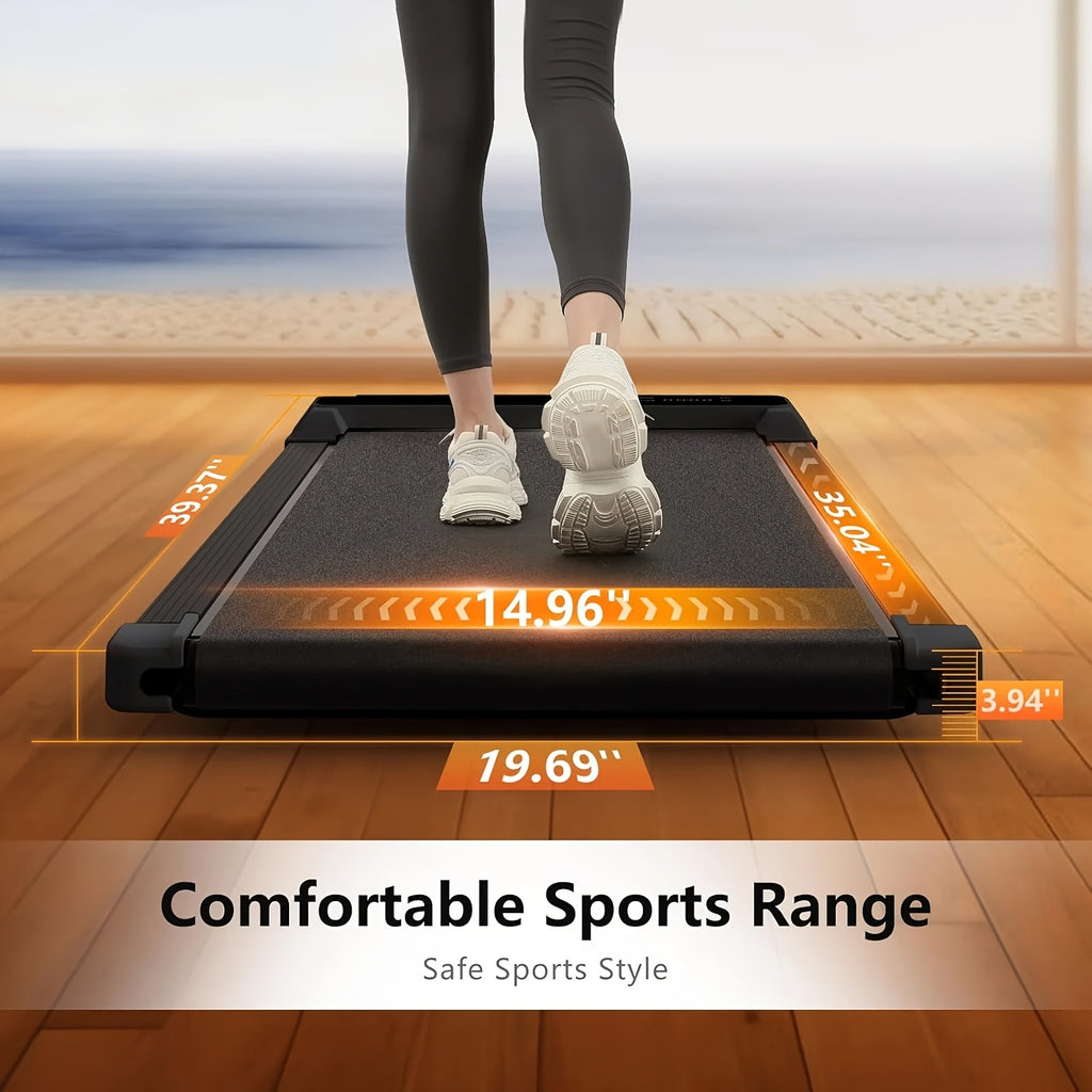 4-in-1 Walking Pad Under-Desk Treadmill in Black-C7, Portable Compact Folding Walking Machine with LED Display for Home Office and Home Gym