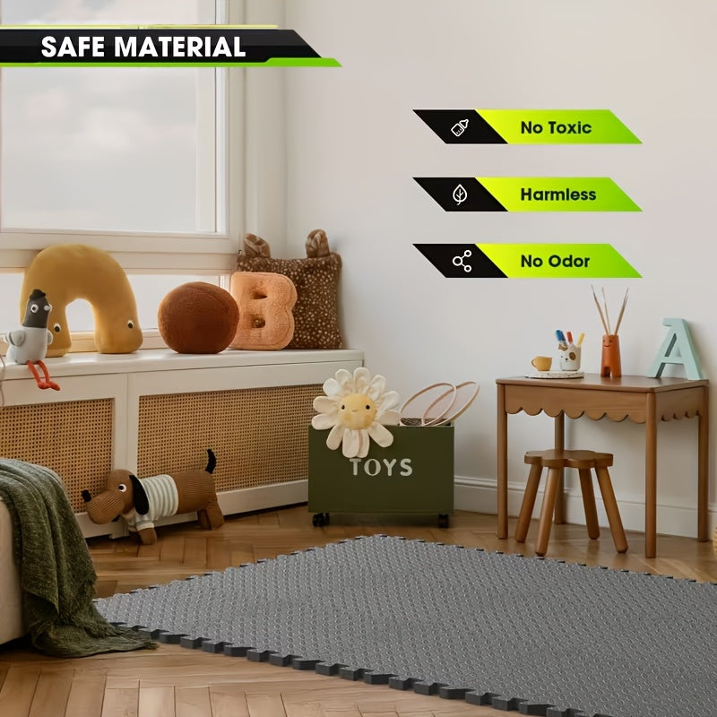 Foam Gym Flooring Mats, Interlocking EVA Puzzle Exercise Tiles in 20, 48 or 60-Piece Packs for Home Gym, Yoga and Weightlifting Spaces