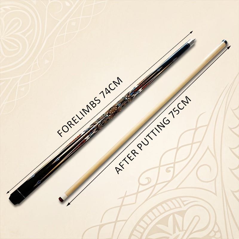 Retro Maple Pool Cue, 58-Inch 20-Ounce Billiard Stick with Listed 13 mm Size and Billiard Gloves for Practice, Game Nights and Father's Day Gifts