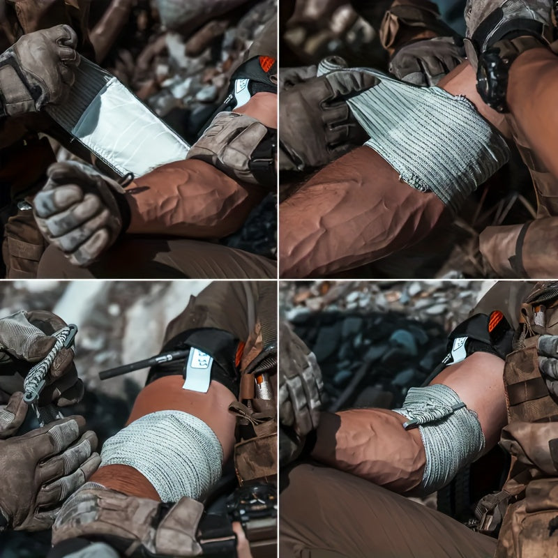 4-Inch Emergency Trauma Bandages, Vacuum-Sealed First Aid Supply Refills in 3-Pack or 6-Pack Options for Home and Outdoor Preparedness