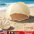 Beach Sun Shade Tent with Quick Pop-Up Setup and Ventilation Windows, Portable Outdoor Shelter in Beige, Blue or Green for Family Beach Days and Camping
