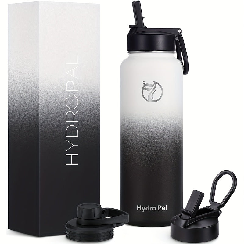 40 oz Insulated Stainless Steel Water Bottle with Chug and Straw Lids