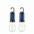 2-Pack Solar and USB Rechargeable LED Camping Lanterns with Hooks