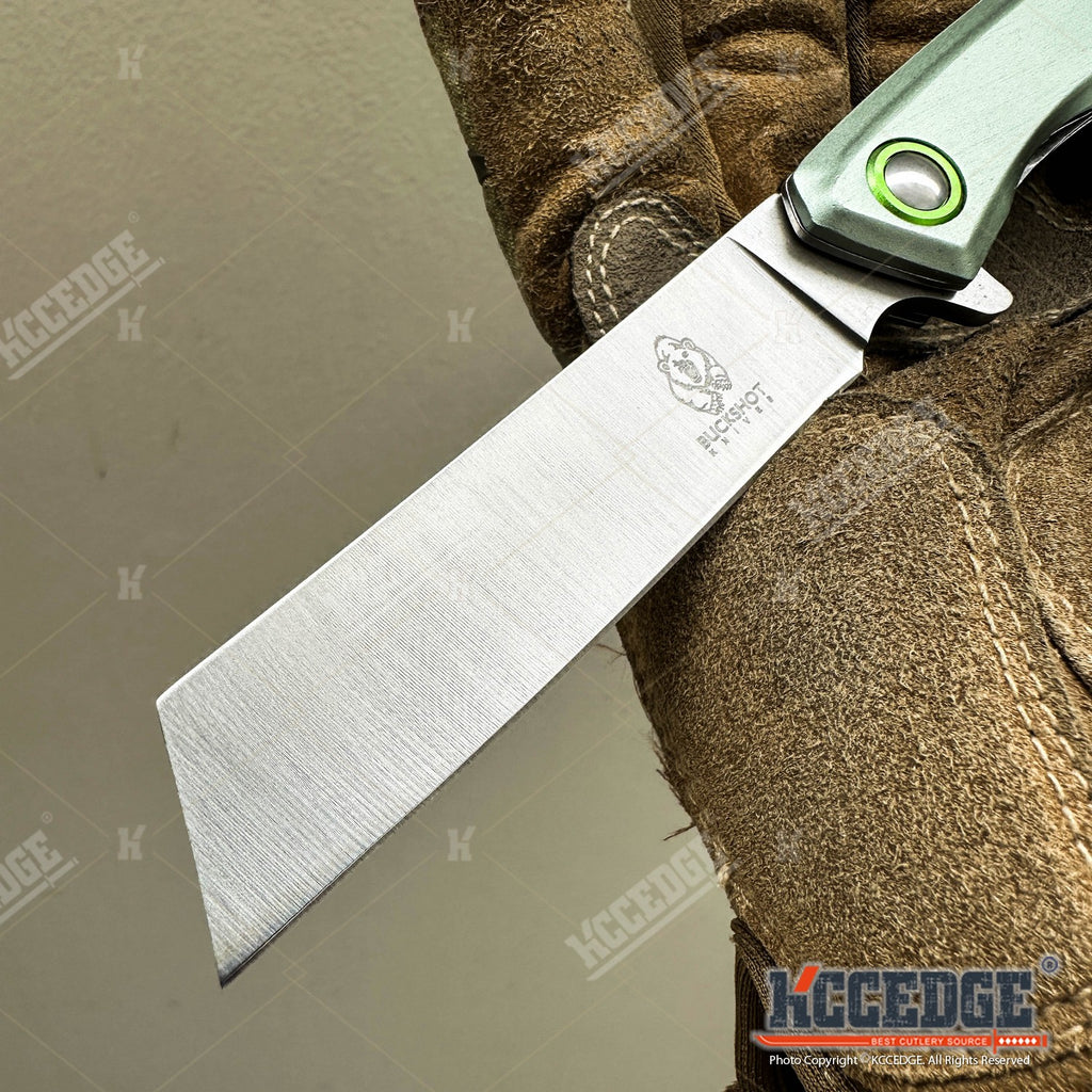 Cleaver Pocket Knife with Folding Stainless Steel Blade, Outdoorsman 7.75-Inch Listed Size for Everyday Cutting, Camping and Bushcraft Tasks