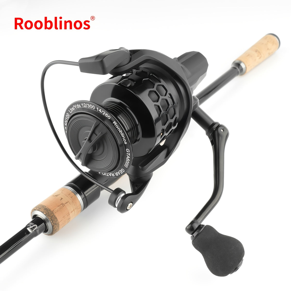 Spinning Reel GTA III Generation 1942 by ROOBLINOS, 1000 to 4000 Model Options for Fishing Rod Setup and Recreational Outdoor Angling
