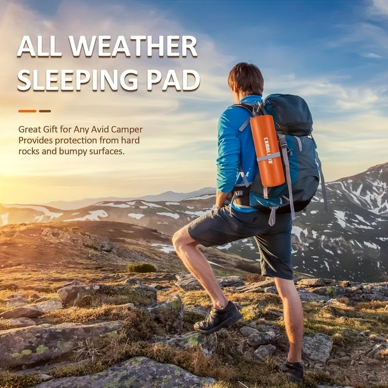 Inflatable Camping Sleeping Pad, 75 x 24 Inch Sleep Mat with Built-In Pump, Carry Bag and Repair Kit for Compact Outdoor Overnight Gear