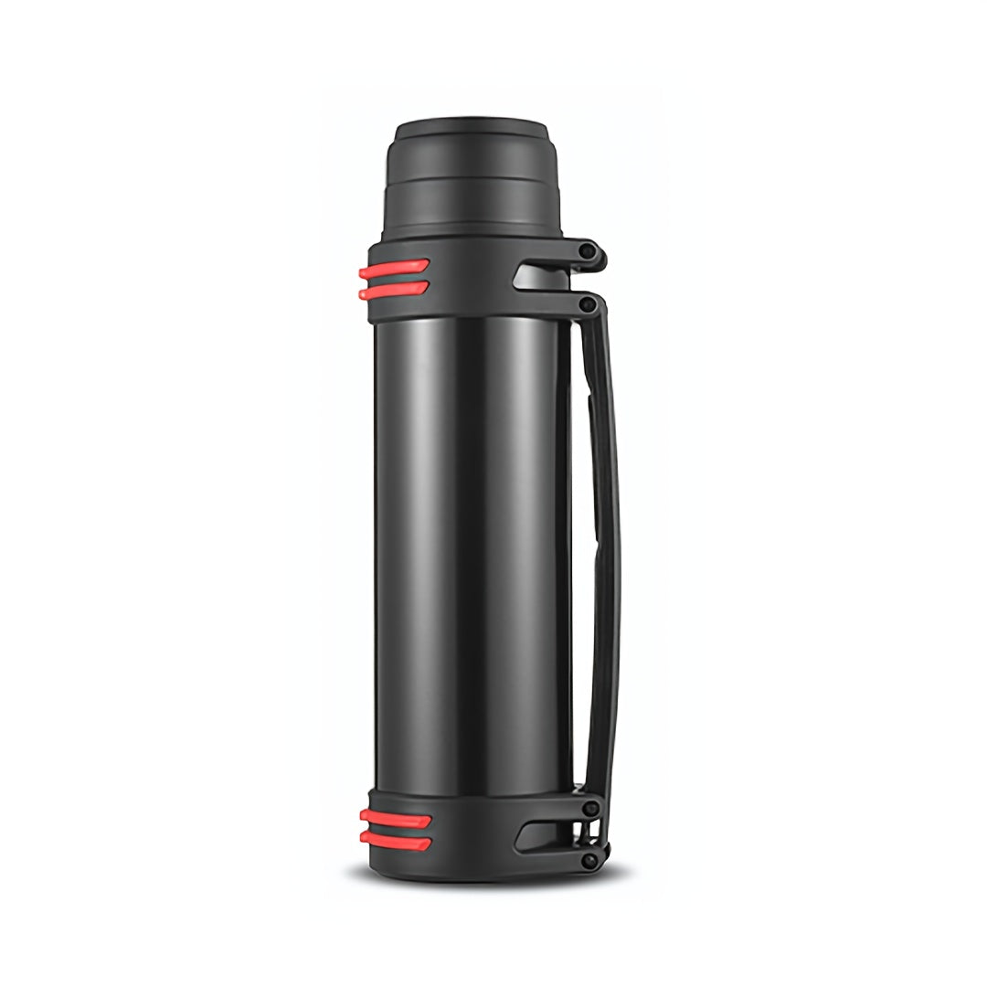 2 Liter Vacuum Insulated Water Bottle, Large 2000ml Capacity for Daily Hydration, Travel and Outdoor Packing in Black or Silvery