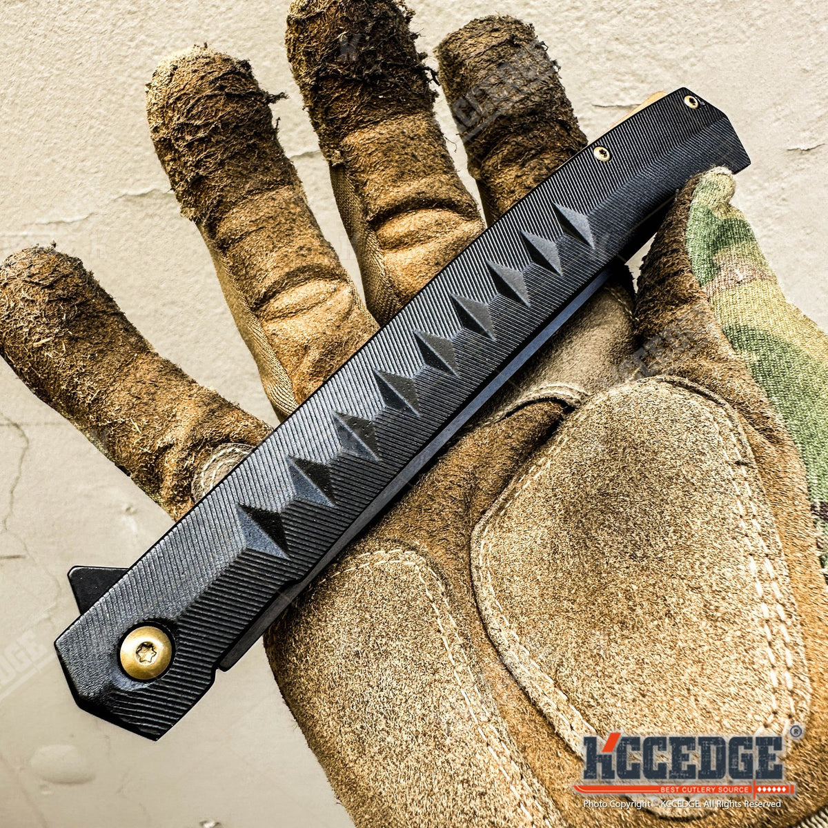 Large Folding Pocket Knife, 13-Inch Listed Size with Stainless Steel Blade and Ergonomic Handle, Black or Silver Options for Camping and Hiking