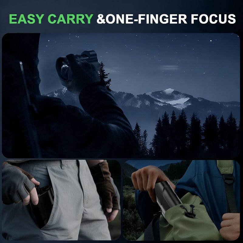 1080P Night Vision Monocular with 2-Inch Screen, 10X Digital Zoom, 5W Infrared and 2700mAh Rechargeable Battery for Hunting and Wildlife Observation