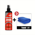 Bike Chain Lubricant Oil 3.38oz with Gift Towel for Mountain and Road Bicycles, Cycling Chain Care and Routine Bicycle Maintenance